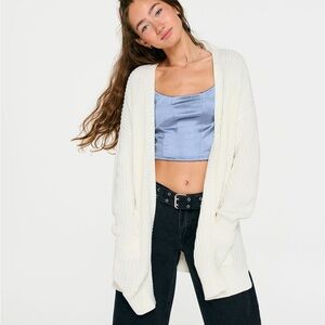 Aeropostale white knit cardigan